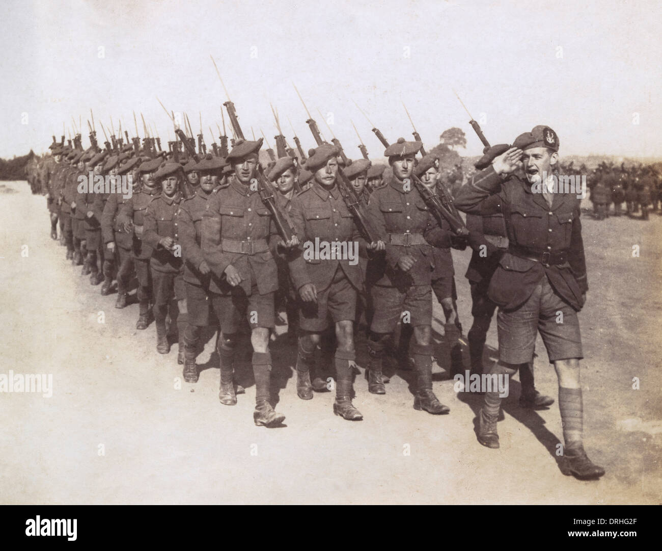 Marzo passato medaglia alla cerimonia di presentazione, WW1 Foto Stock