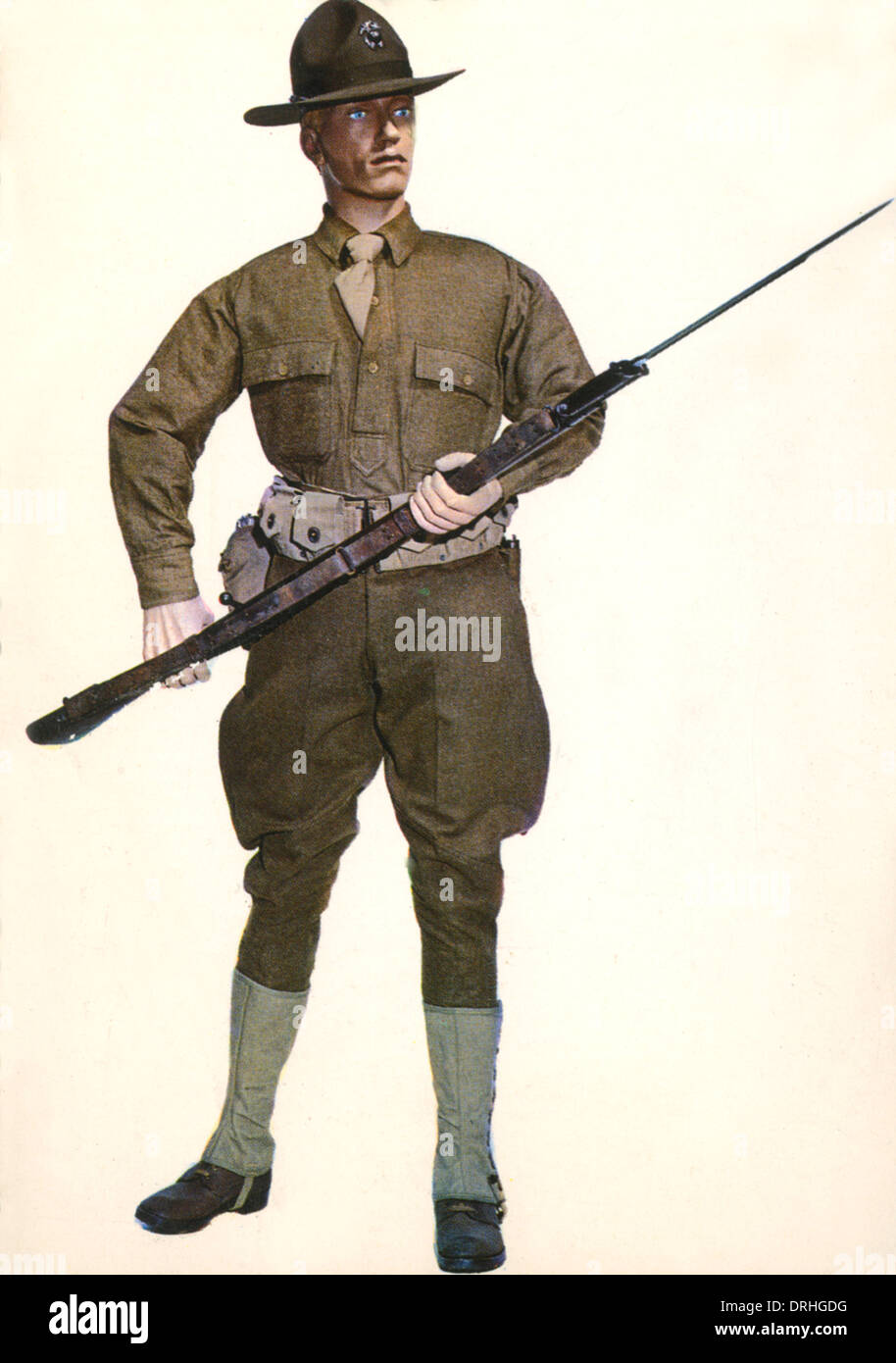 US Marine Corps privato, WW1 Foto Stock