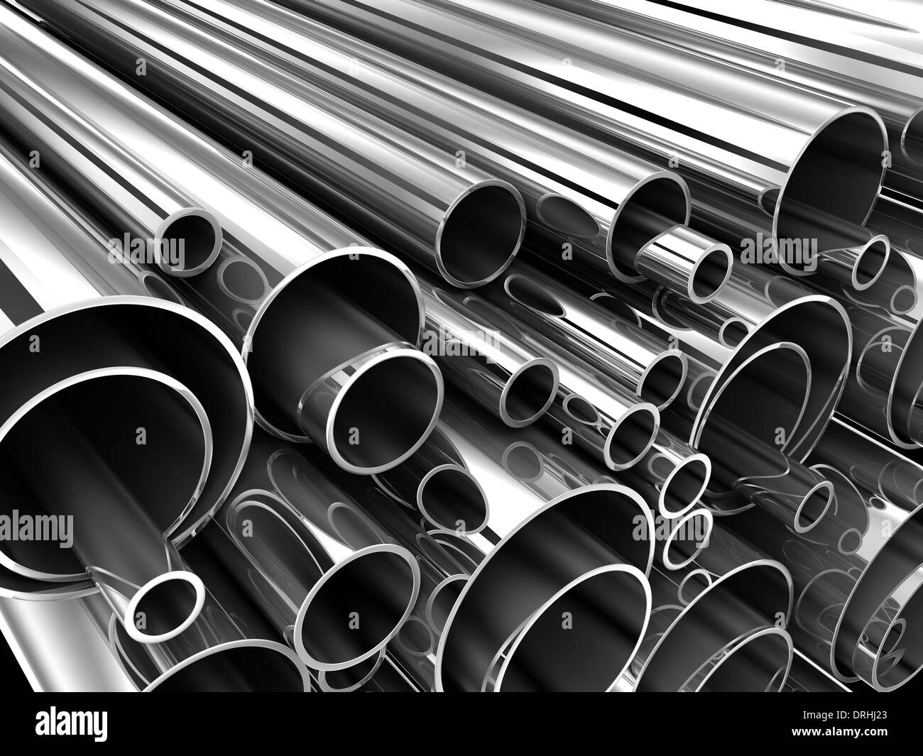 Il tubo di acciaio, metallo-roll (fatto in 3d) Foto Stock