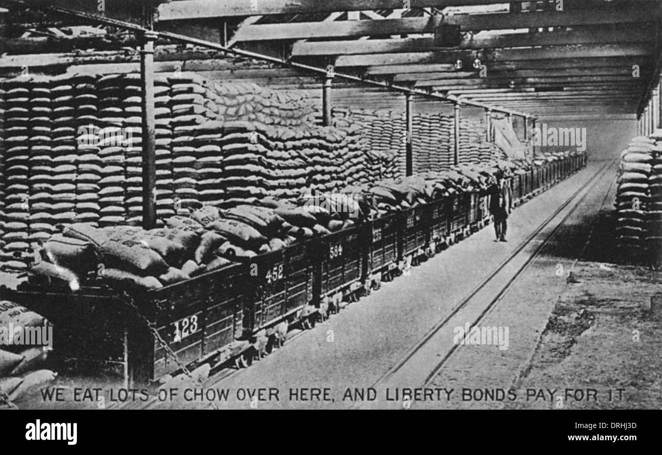 American prima guerra mondiale la propaganda: liberty legami. Foto Stock
