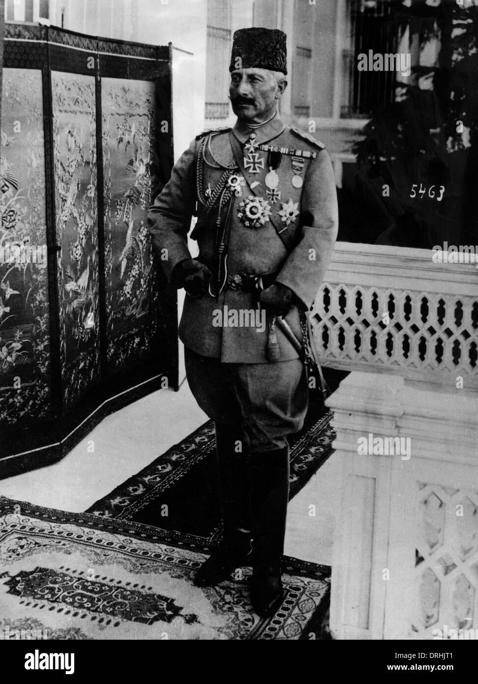 Il Kaiser Guglielmo II in turco uniforme e fez, WW1 Foto Stock