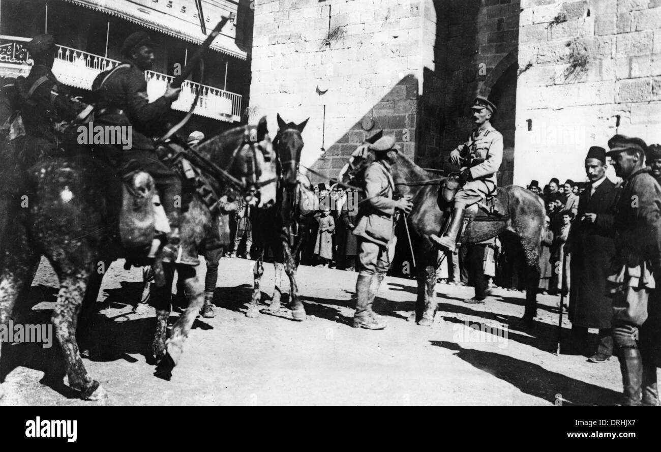 Il Brigadiere Generale Watson in Gerusalemme, WW1 Foto Stock