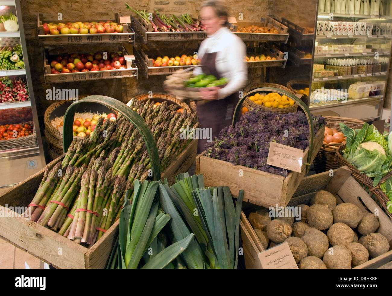 Daylesford organic farmshop gloucestershire, un alimentari,shopping mall e il cafe.spesso chiamato Harrod's di cotswolds.Un regno unito Foto Stock