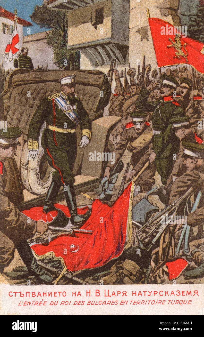 Entrata del re di Bulgaria in territorio turco Foto Stock