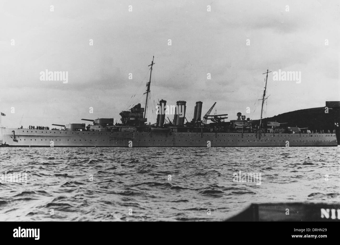 HMS Norfolk, incrociatore pesante, WW2 Foto Stock