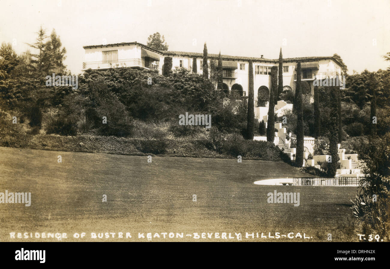 Residenza di Buster Keaton, Beverly Hills, Stati Uniti d'America Foto Stock