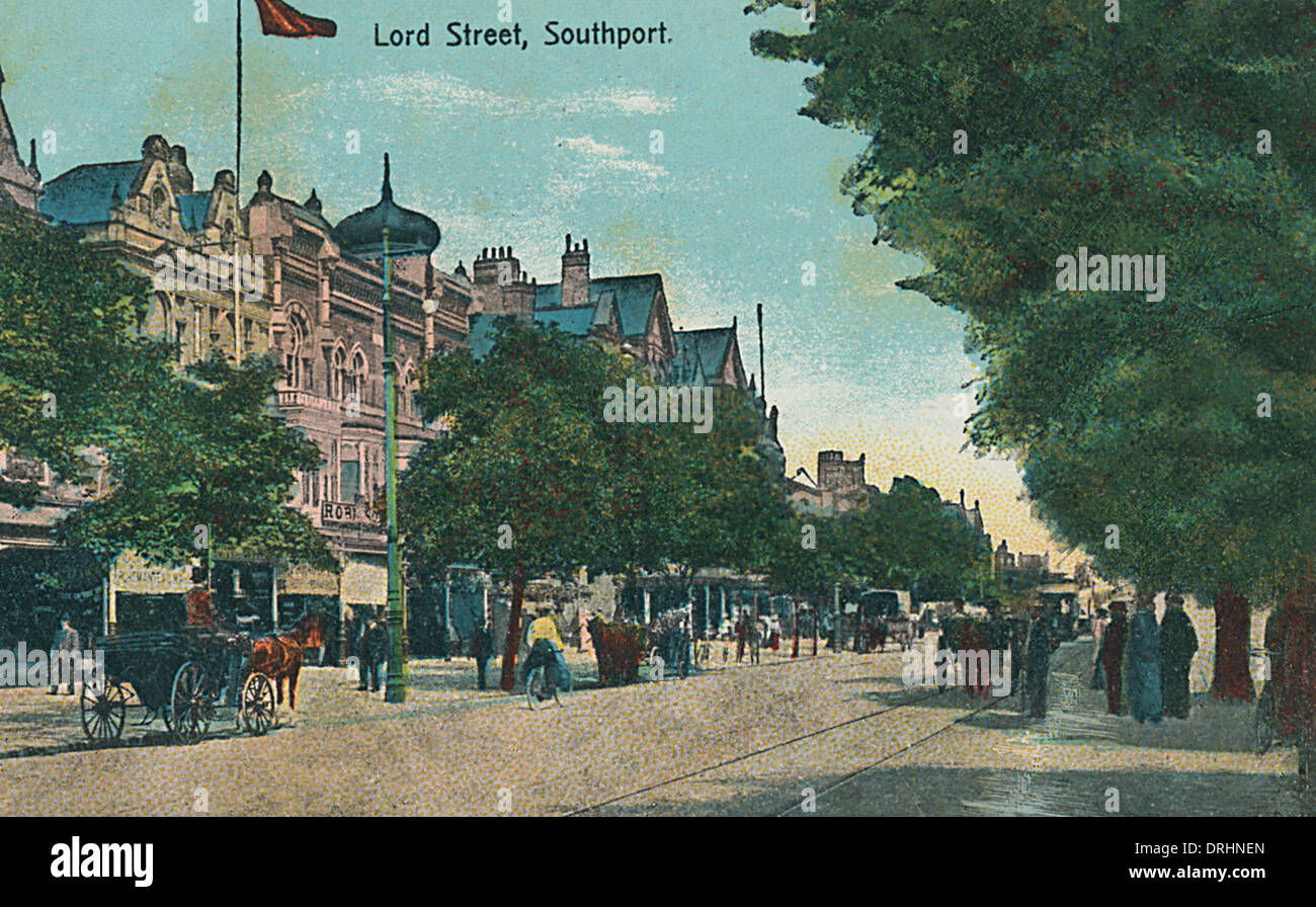 Lord Street, Southport, Merseyside England Foto Stock