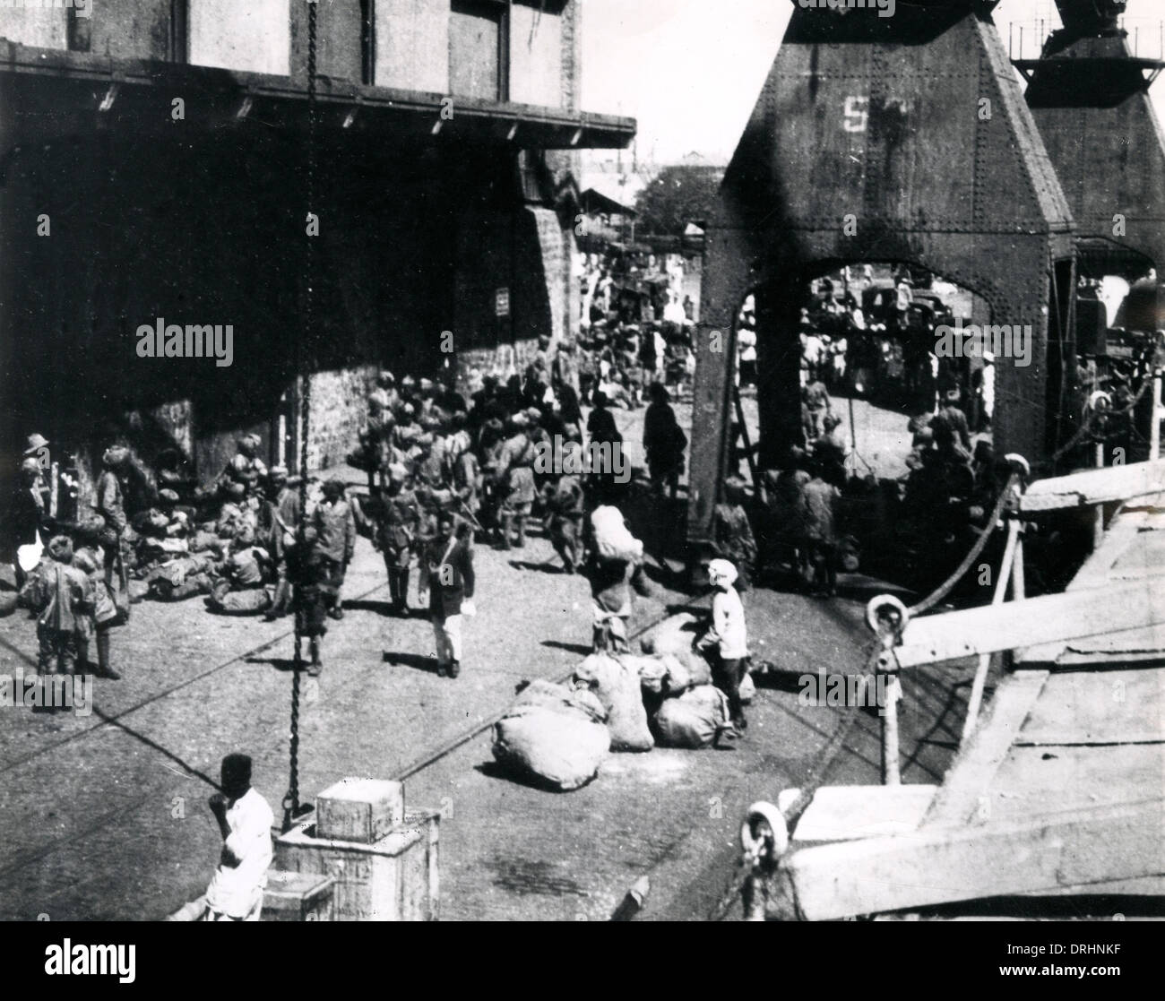 Poona divisione al Dock di Bombay, India, WW1 Foto Stock