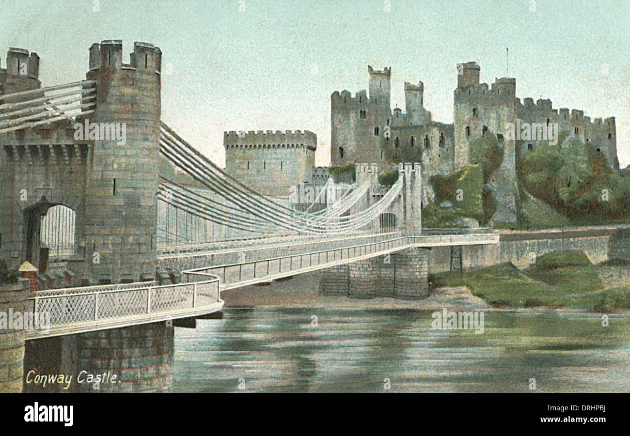 Conwy Castle, Galles Foto Stock