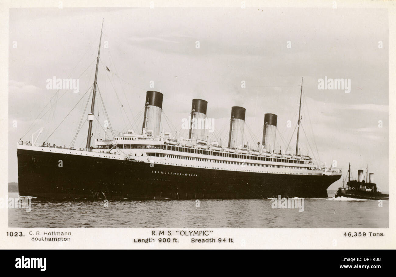 L'RMS Olympic - White Star Line Foto Stock
