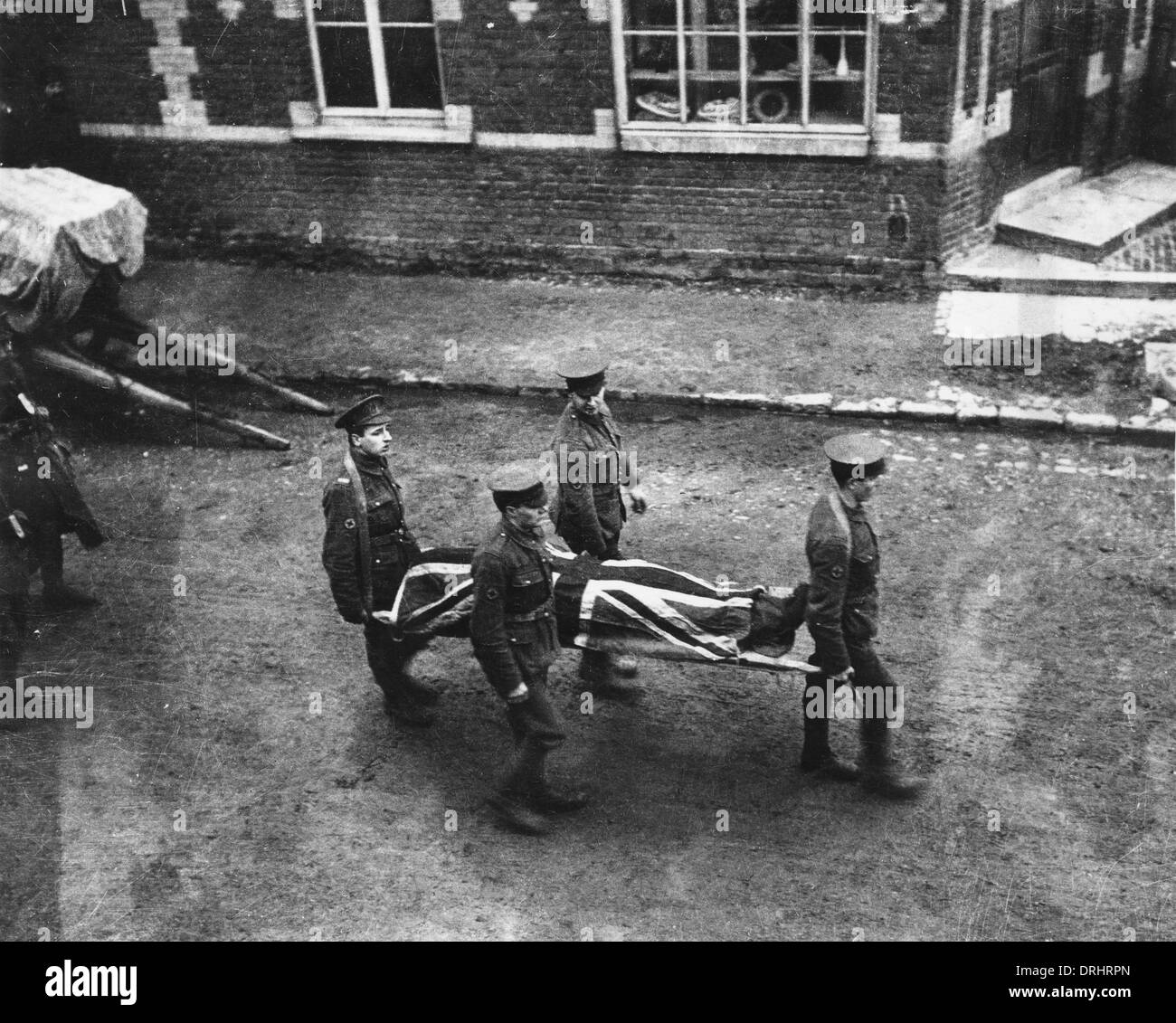 Funerale di un soldato britannico, Estaires, Francia, WW1 Foto Stock