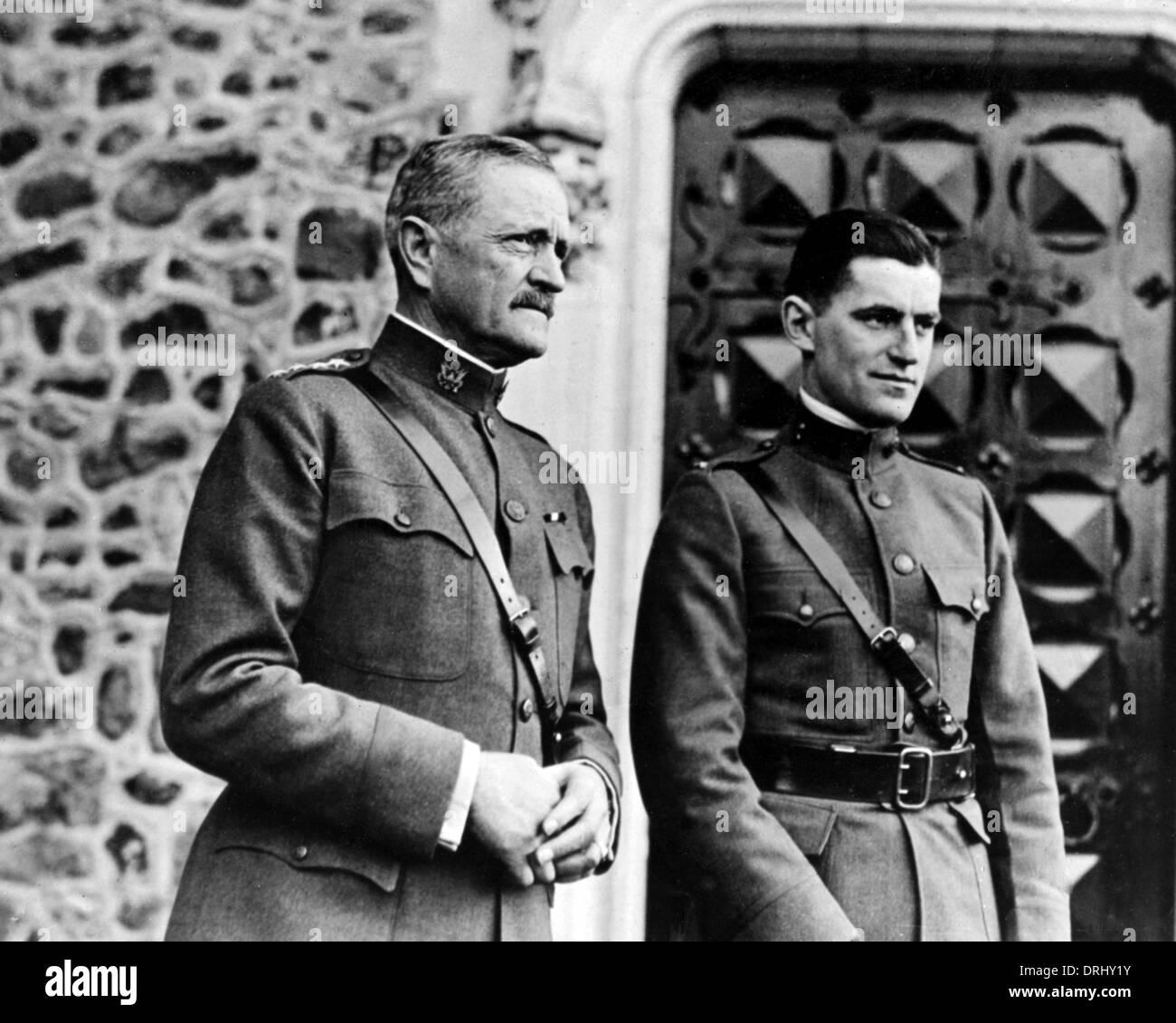 Generale Pershing in Francia, WW1 Foto Stock