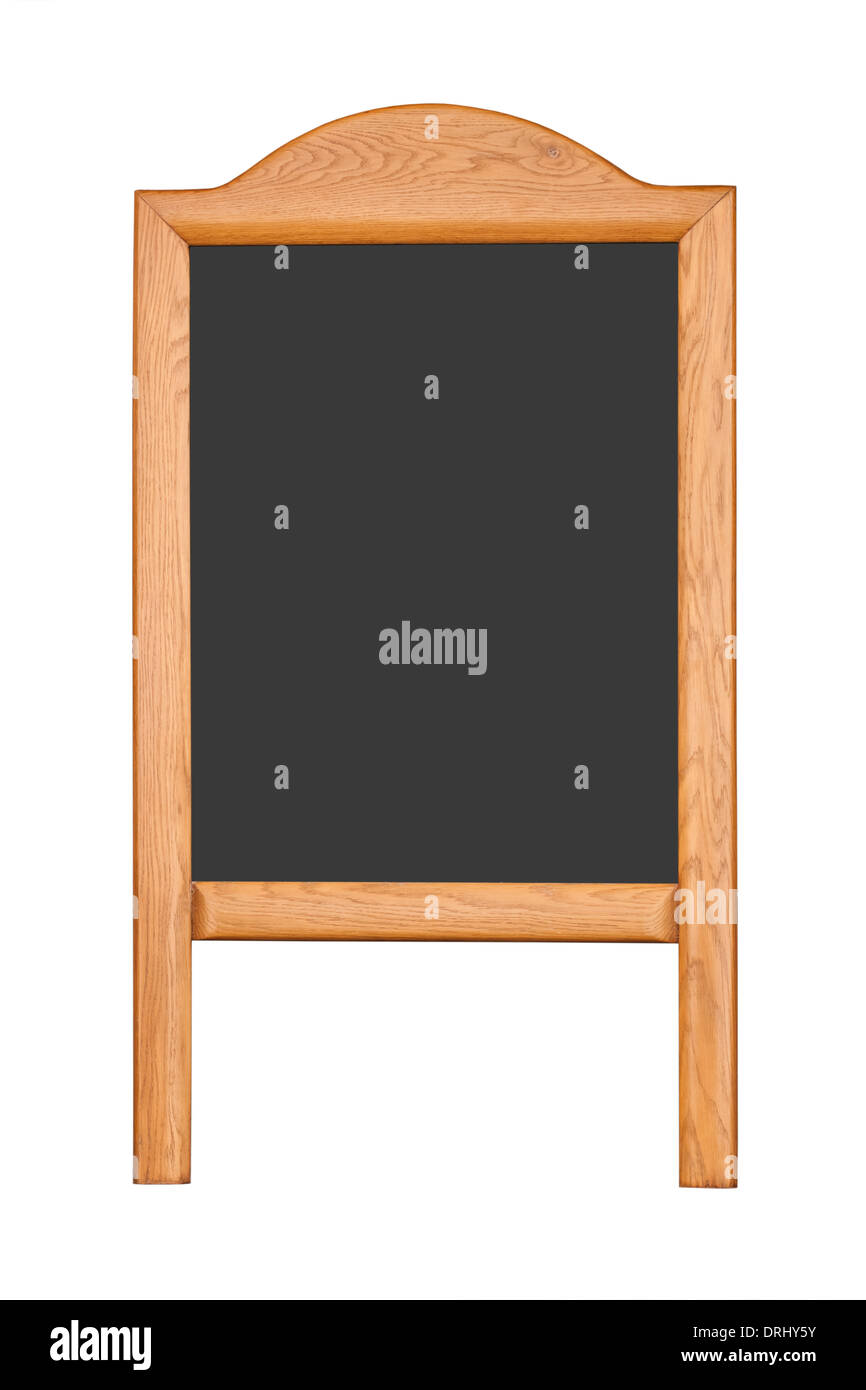 Vintage wood board - isolato sul bianco Foto Stock