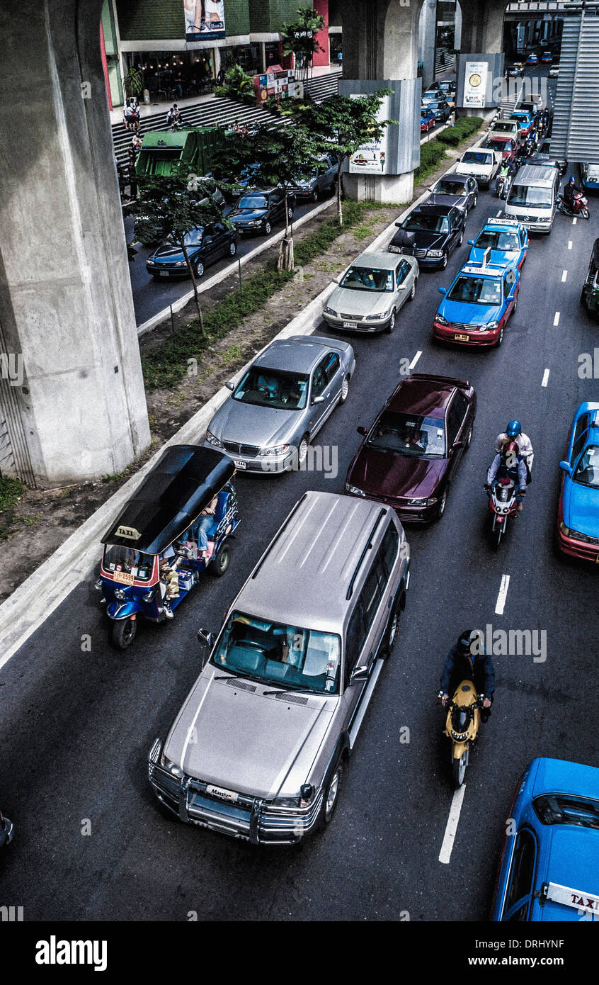 Traffico, Bangkok. Foto Stock