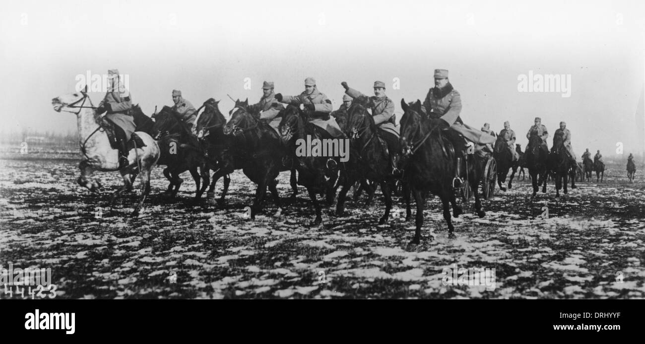 Cavalleria austro-ungarico in azione, WW1 Foto Stock