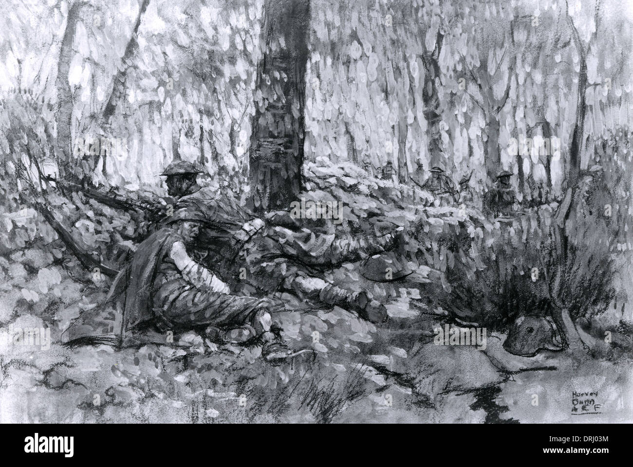 Domenica mattina a Cunel, Harvey Dunn, WW1 Foto Stock