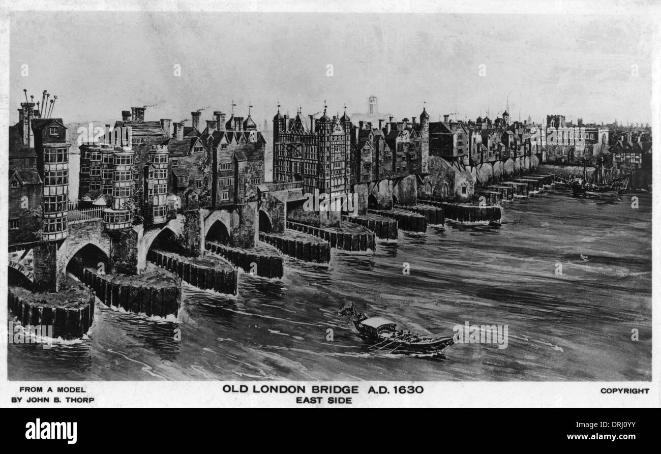 Il vecchio ponte di Londra - ANNUNCIO circa 1630 Foto Stock