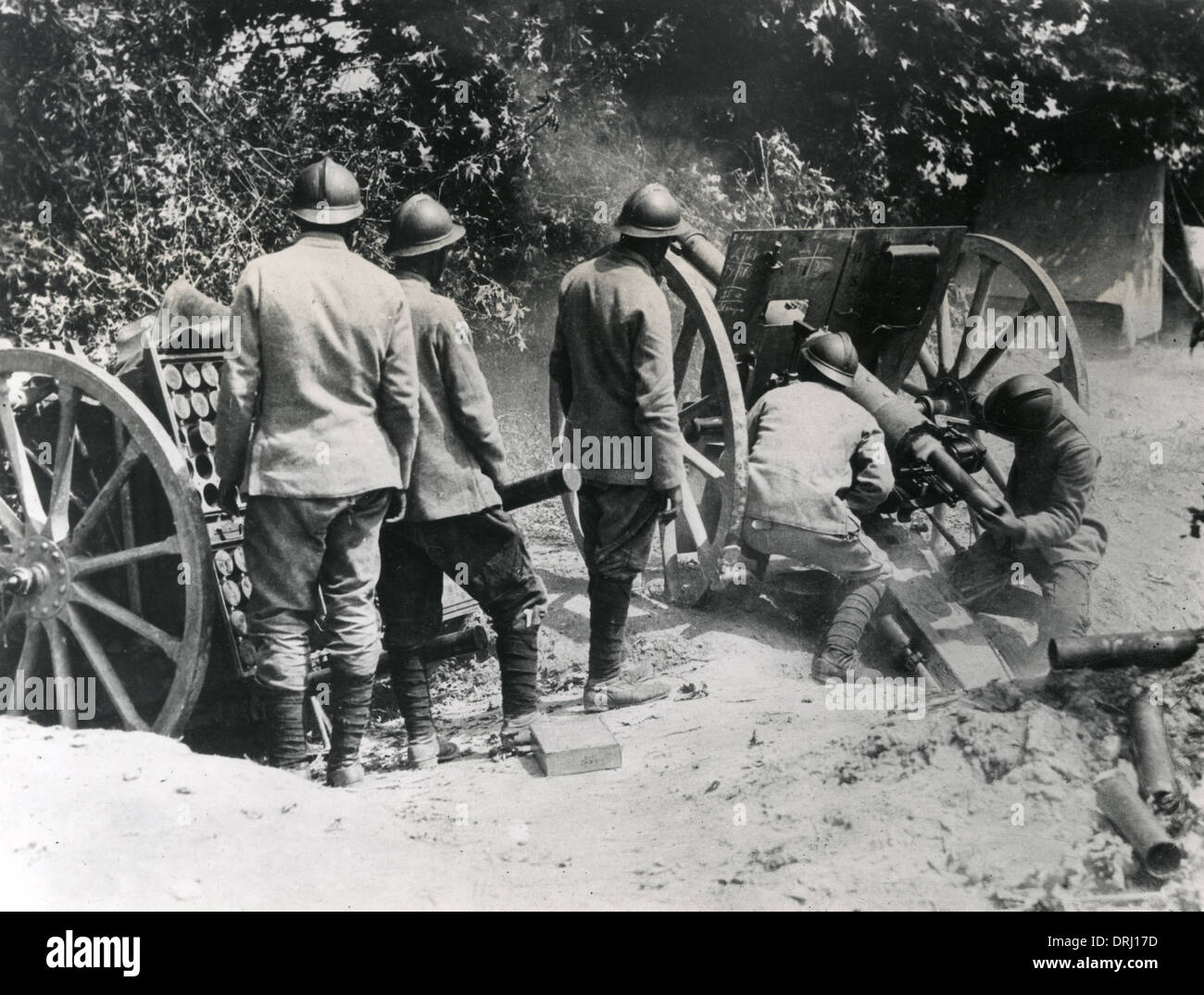 Artiglieri francesi nella battaglia di Doiran, Macedonia, WW1 Foto Stock