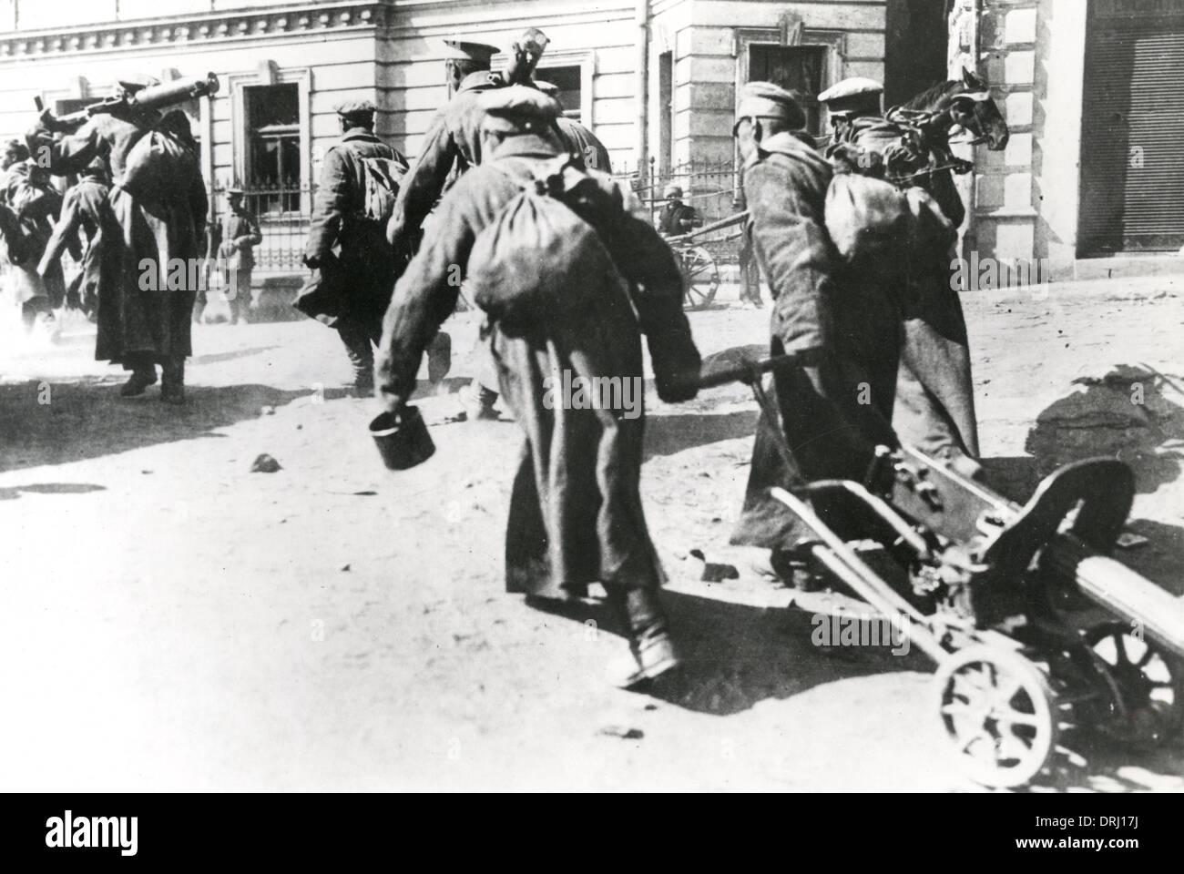 Il russo mitraglieri in Galizia, WW1 Foto Stock