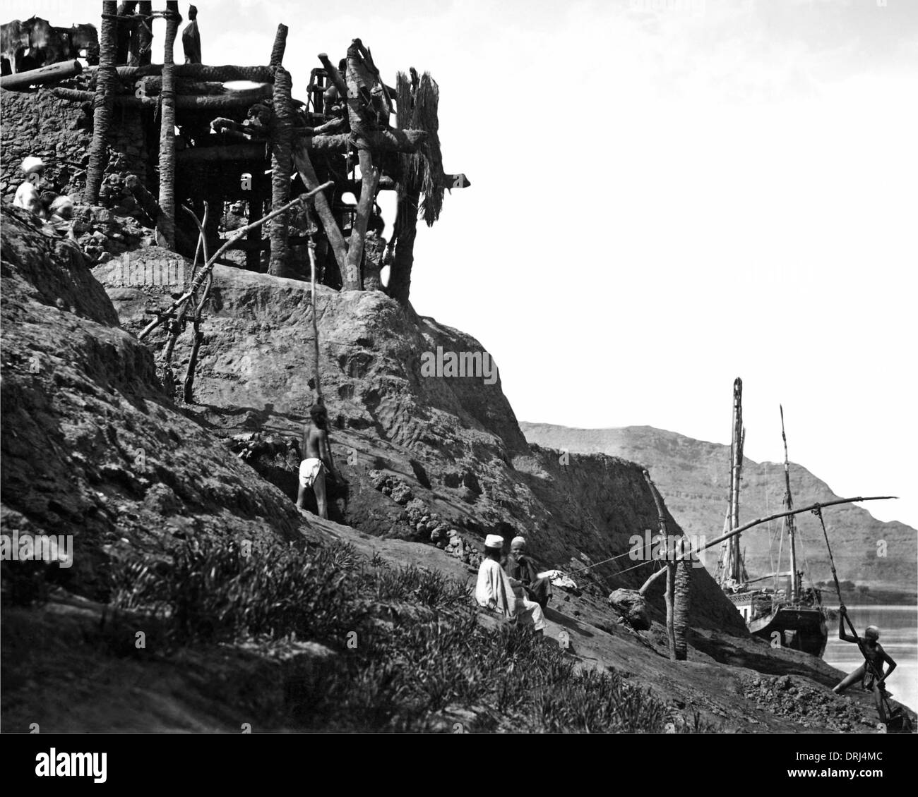 Irrigazione dal Nilo, Egitto Foto Stock
