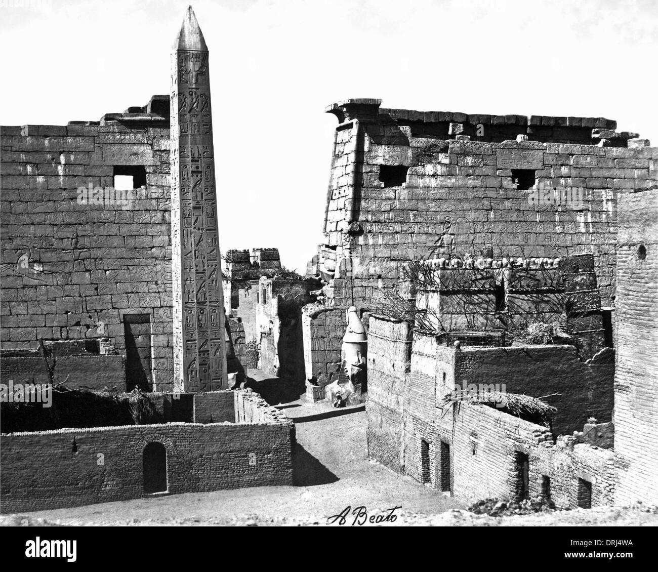 Obelisco di Karnak, Egitto Foto Stock