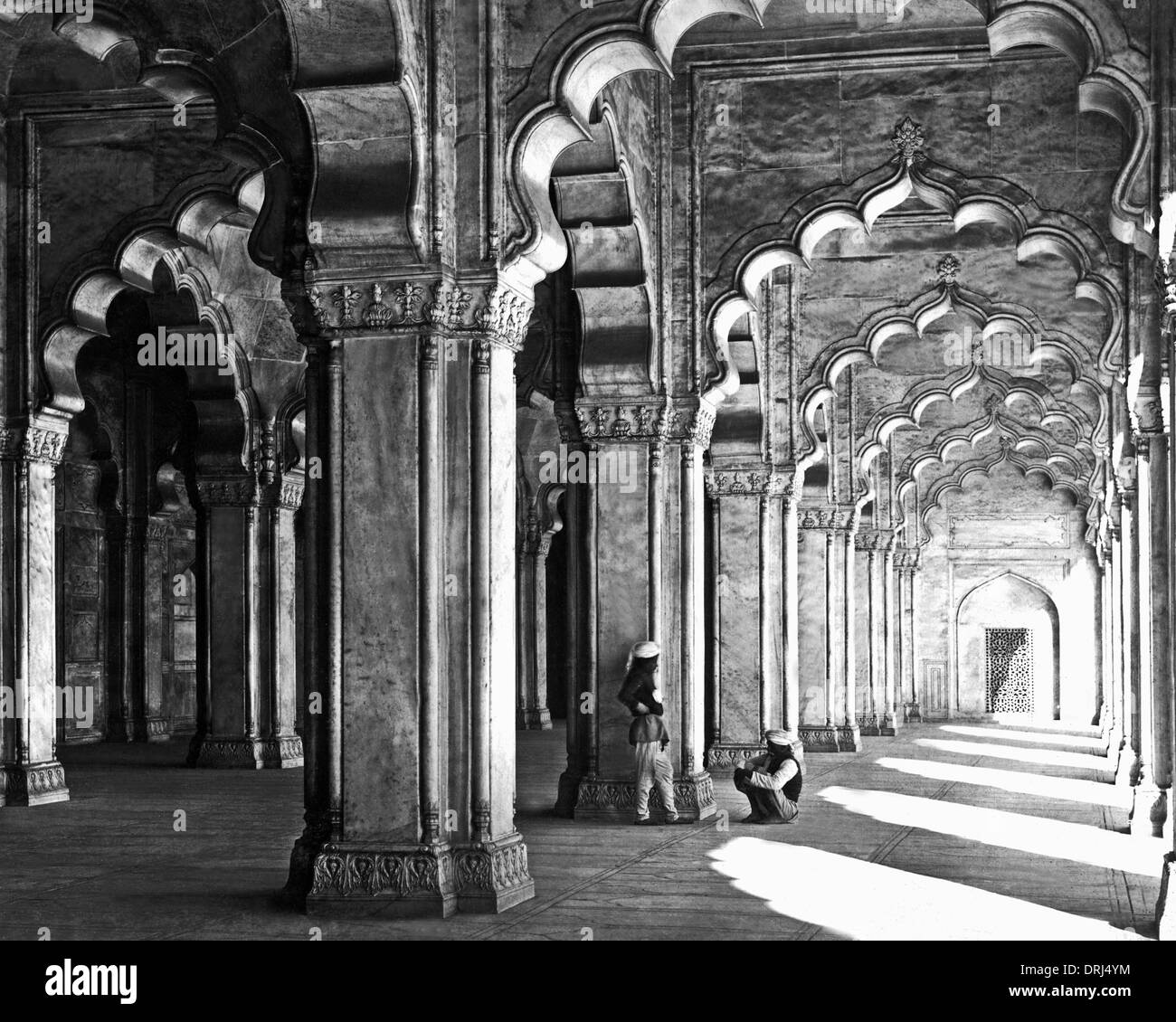 Vista dentro la Moti Masjid, Agra, India Foto Stock