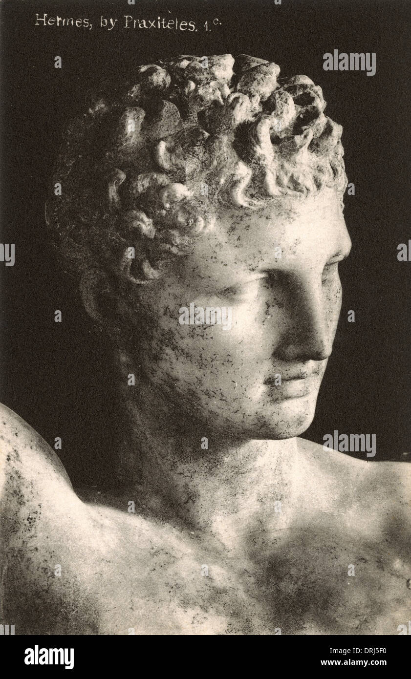 Statua in marmo di Hermes di Prassitele ho Foto Stock