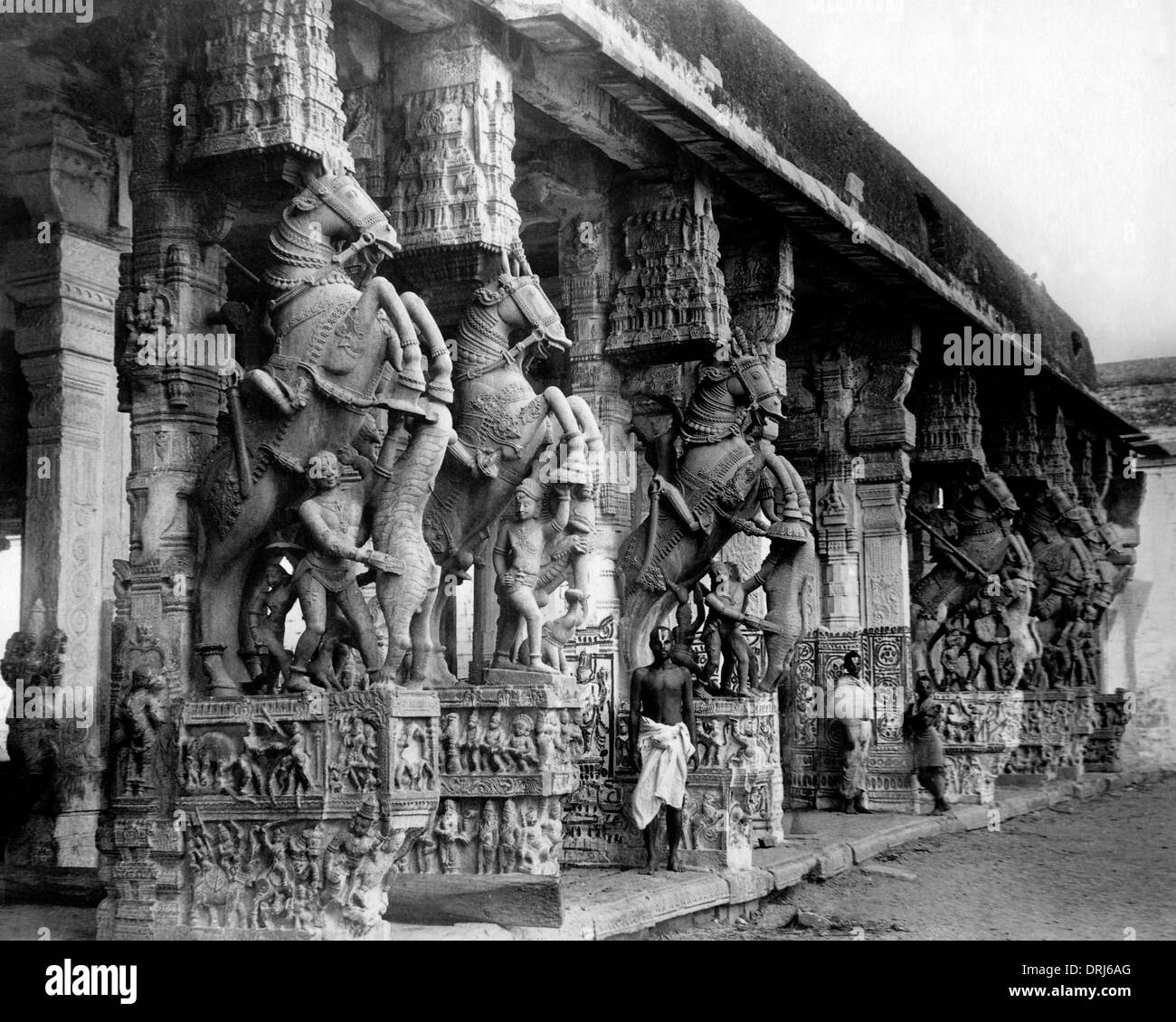 Le sculture a Tiruchirappalli, Tamil Nadu, India Foto Stock