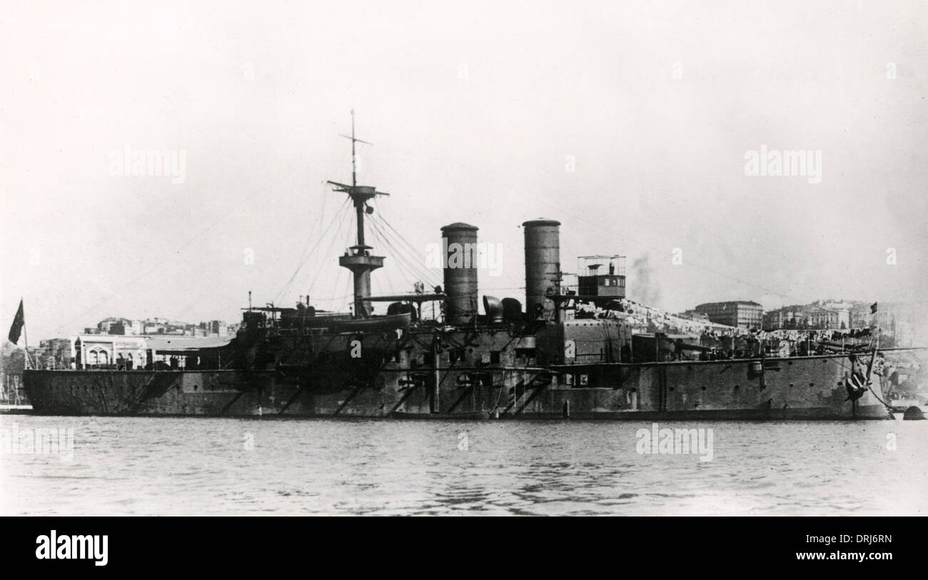 Ottomano Mesudiye warship, WW1 Foto Stock