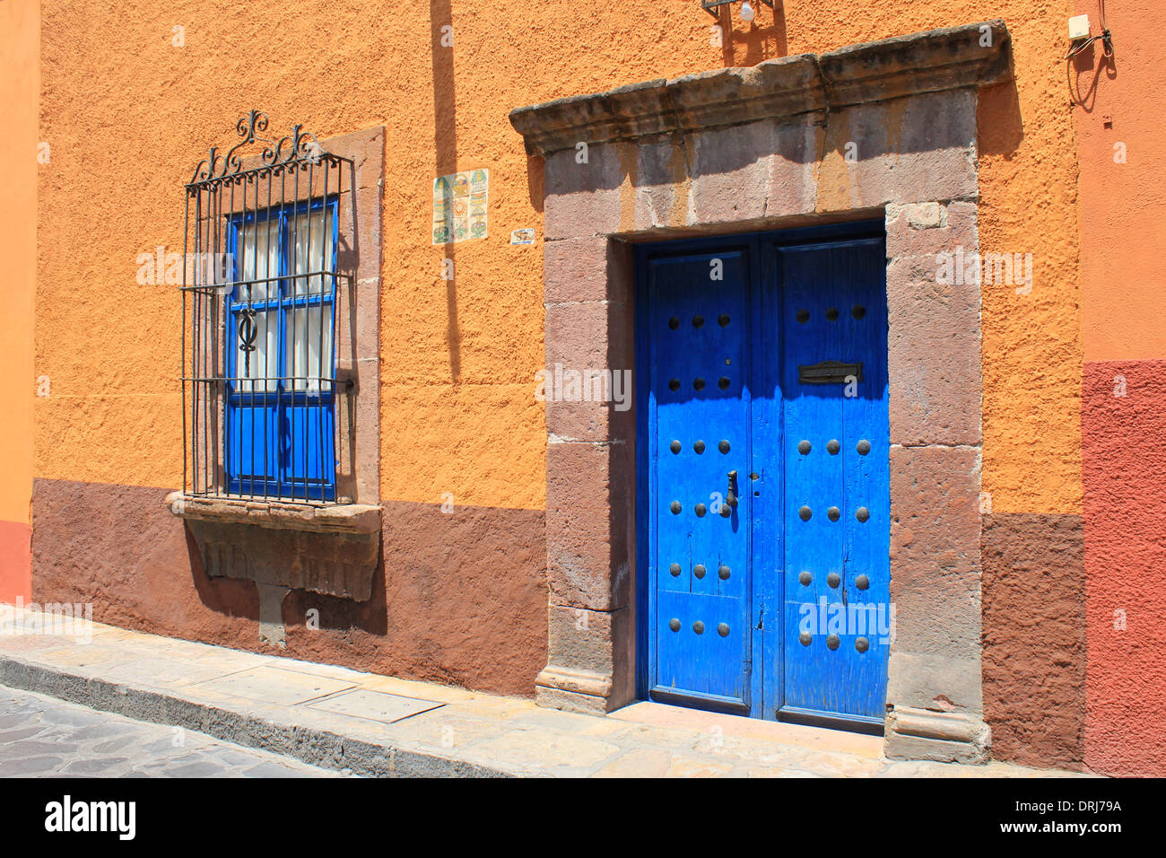 Il Blue Door in San Miguel De Allende, Messico Foto Stock