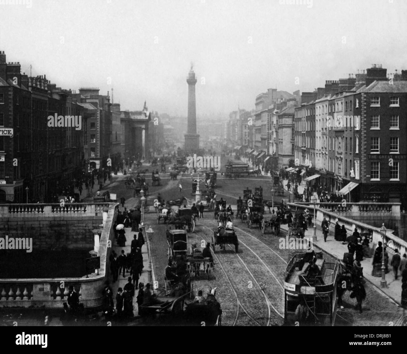 Sackville Street (ora O'Connell Street), Dublino, Irlanda Foto Stock