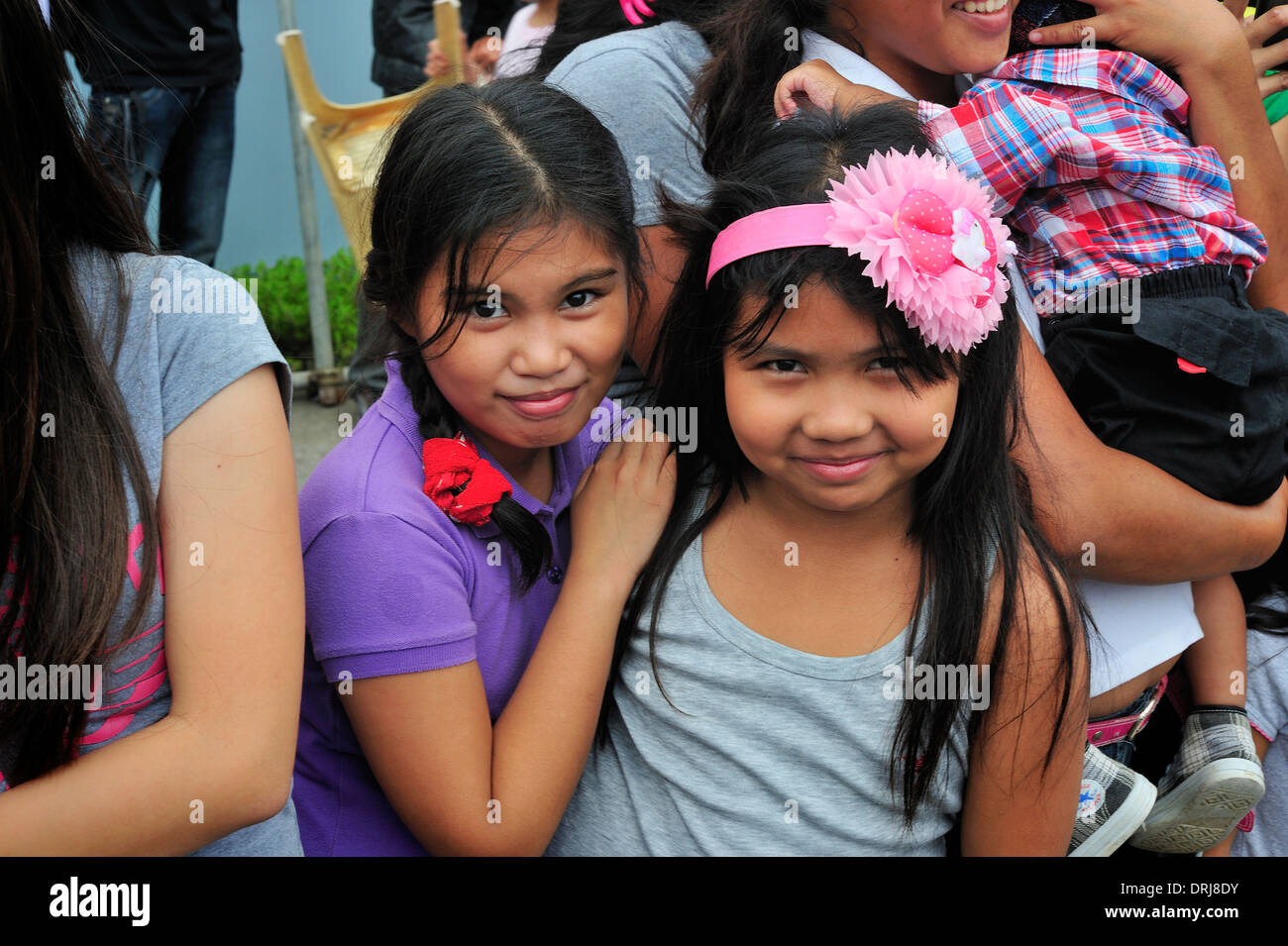 Bambini filippini a Sinulog Festival 2014 Cebu Filippine Foto Stock