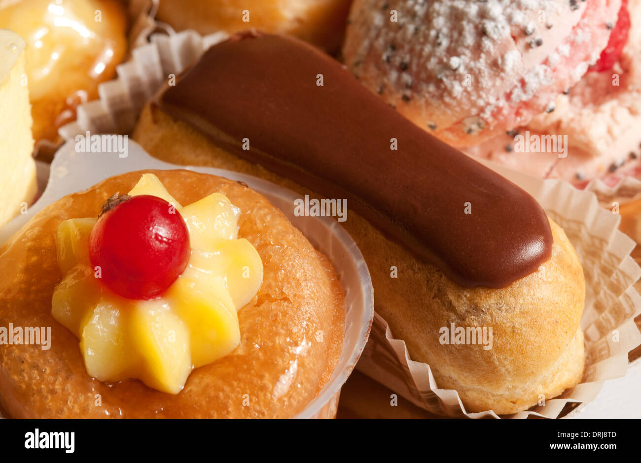 Selezione di pasticceria francese torte Foto Stock