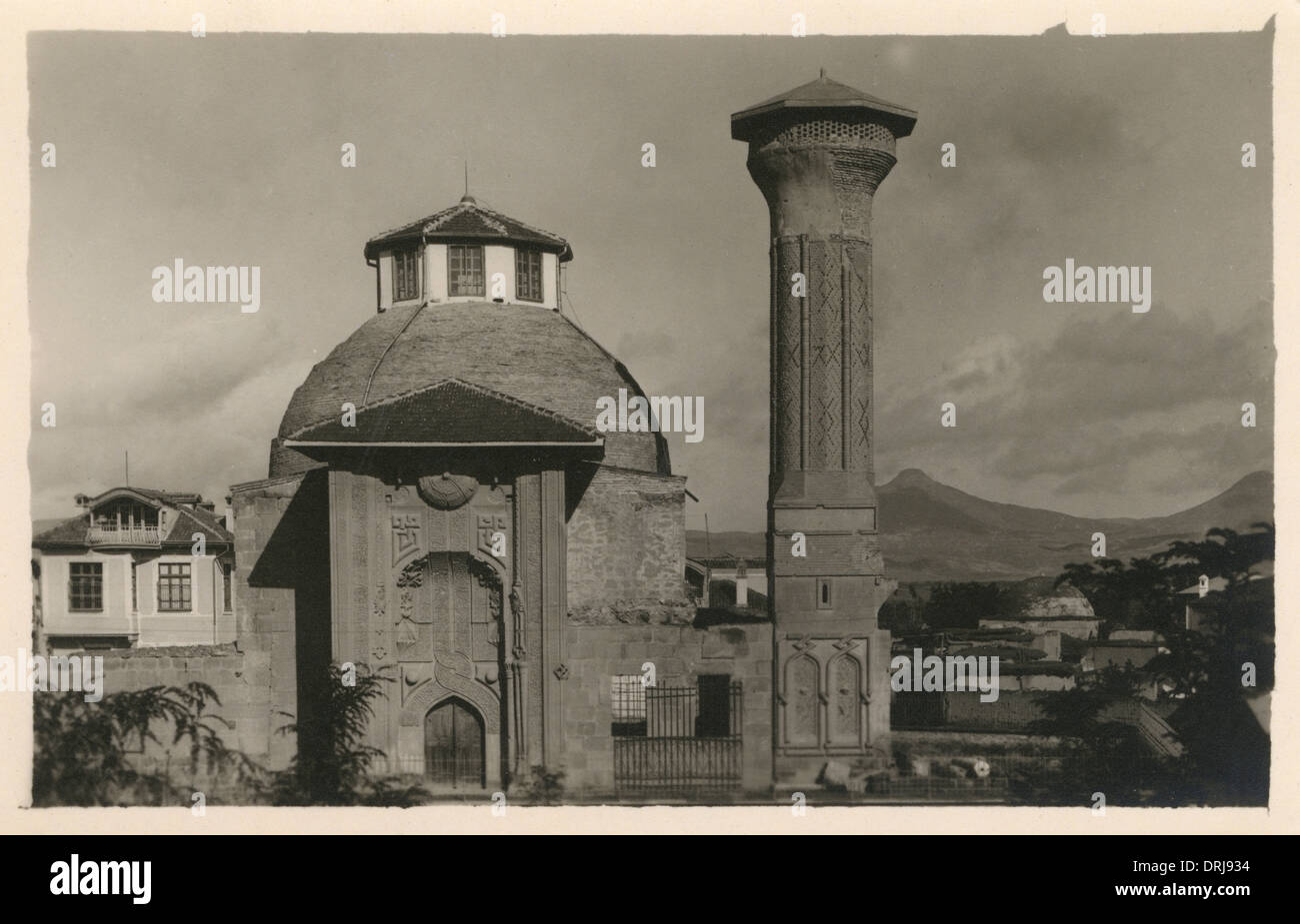 Konya - minareto e Medressa Foto Stock