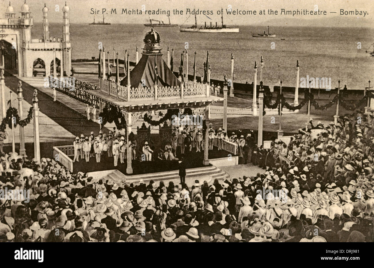 Bombay - Arrivo di Re Giorgio V e la regina Mary Foto Stock