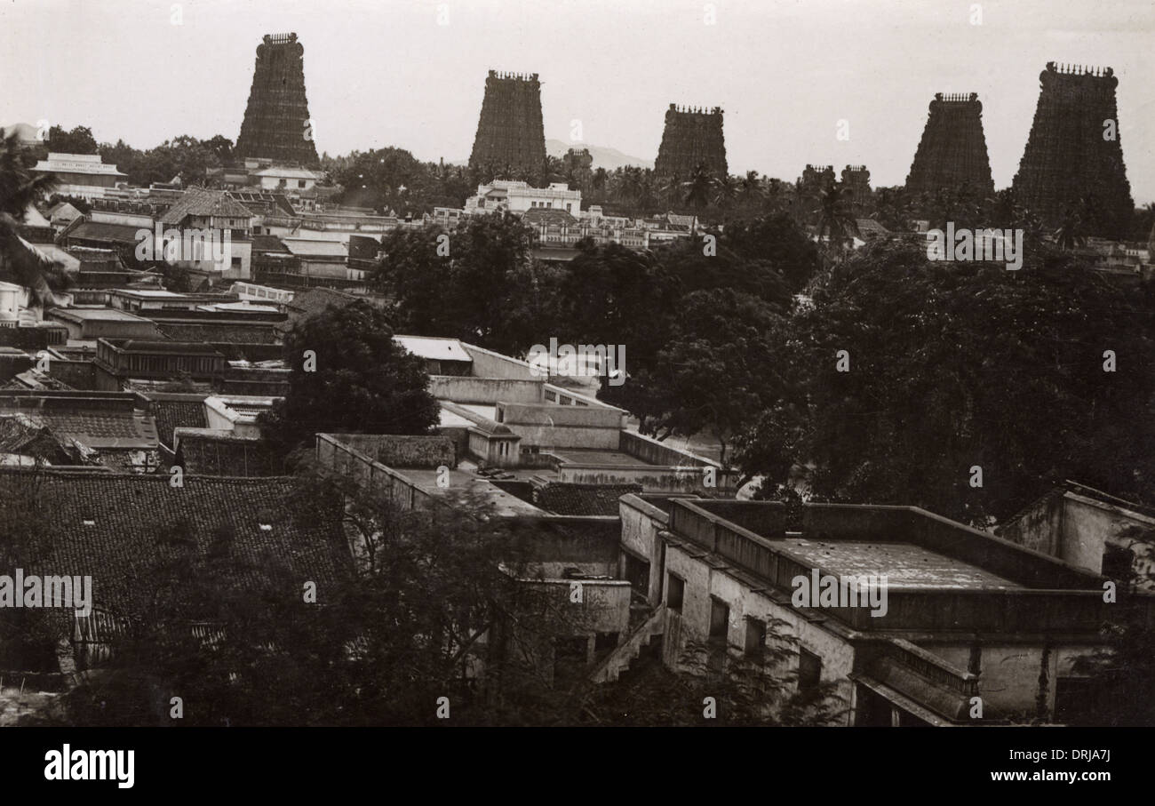 Templi indù a Madurai, India Foto Stock