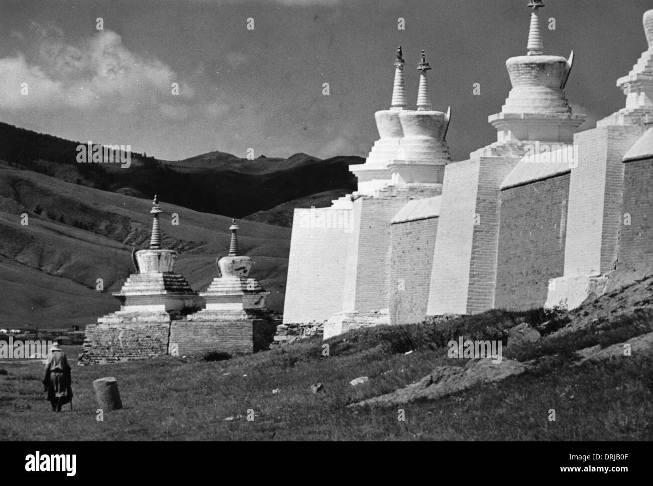 Pareti di Erdeni Tzu Monastero Karakorum, Mongolia Foto Stock