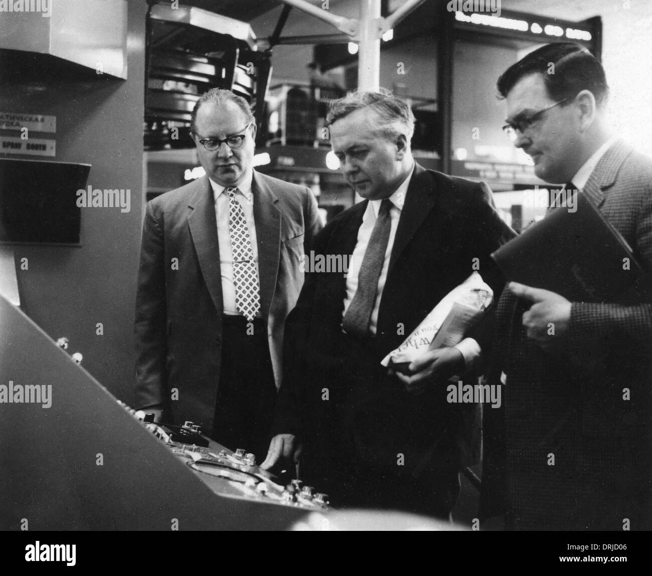 Harold Wilson a British Trade Fair a Mosca, Russia Foto Stock