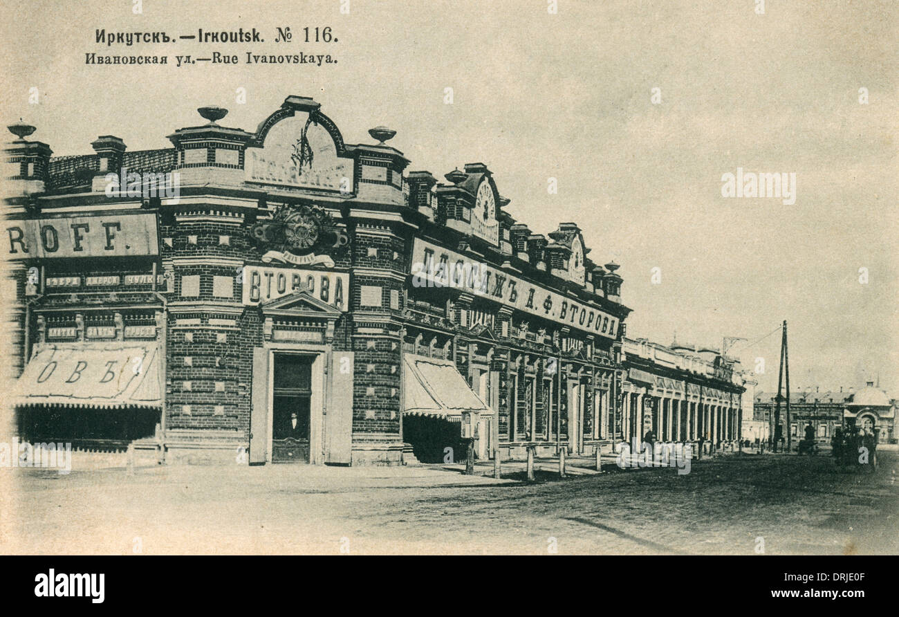 Scena di strada a Irkutsk, Siberia, Russia Foto Stock