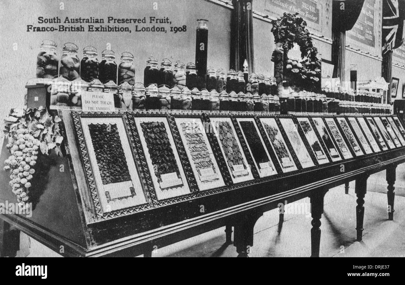 Display del South Australian conserve di frutta Foto Stock