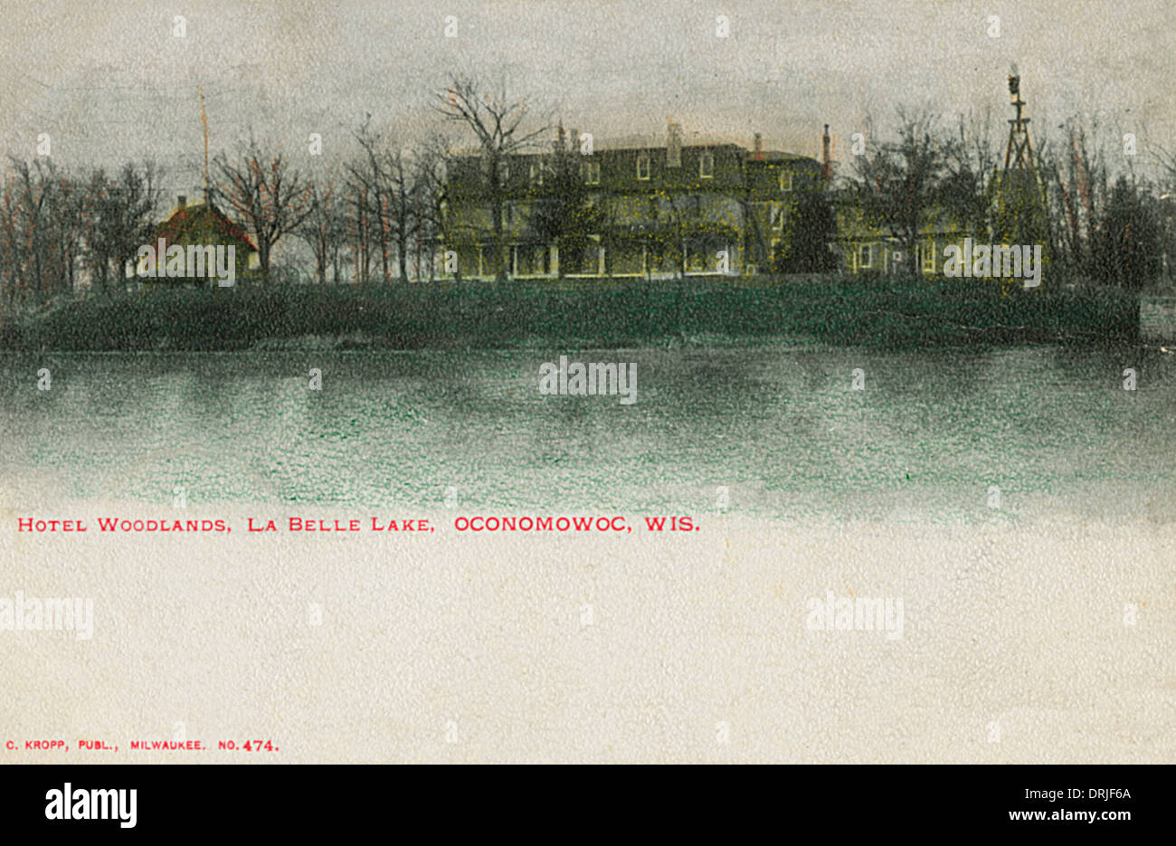 La Belle Lago, Oconomowoc, Wisconsin, STATI UNITI D'AMERICA Foto Stock