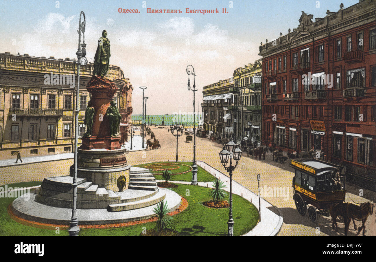 Catherine II monumento, Odessa, Ucraina Foto Stock