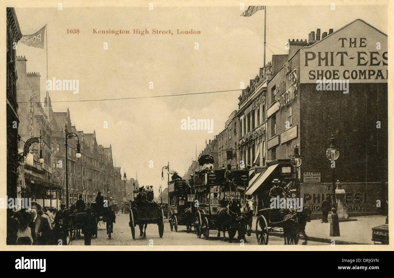 Kensington High Street, Londra Foto Stock