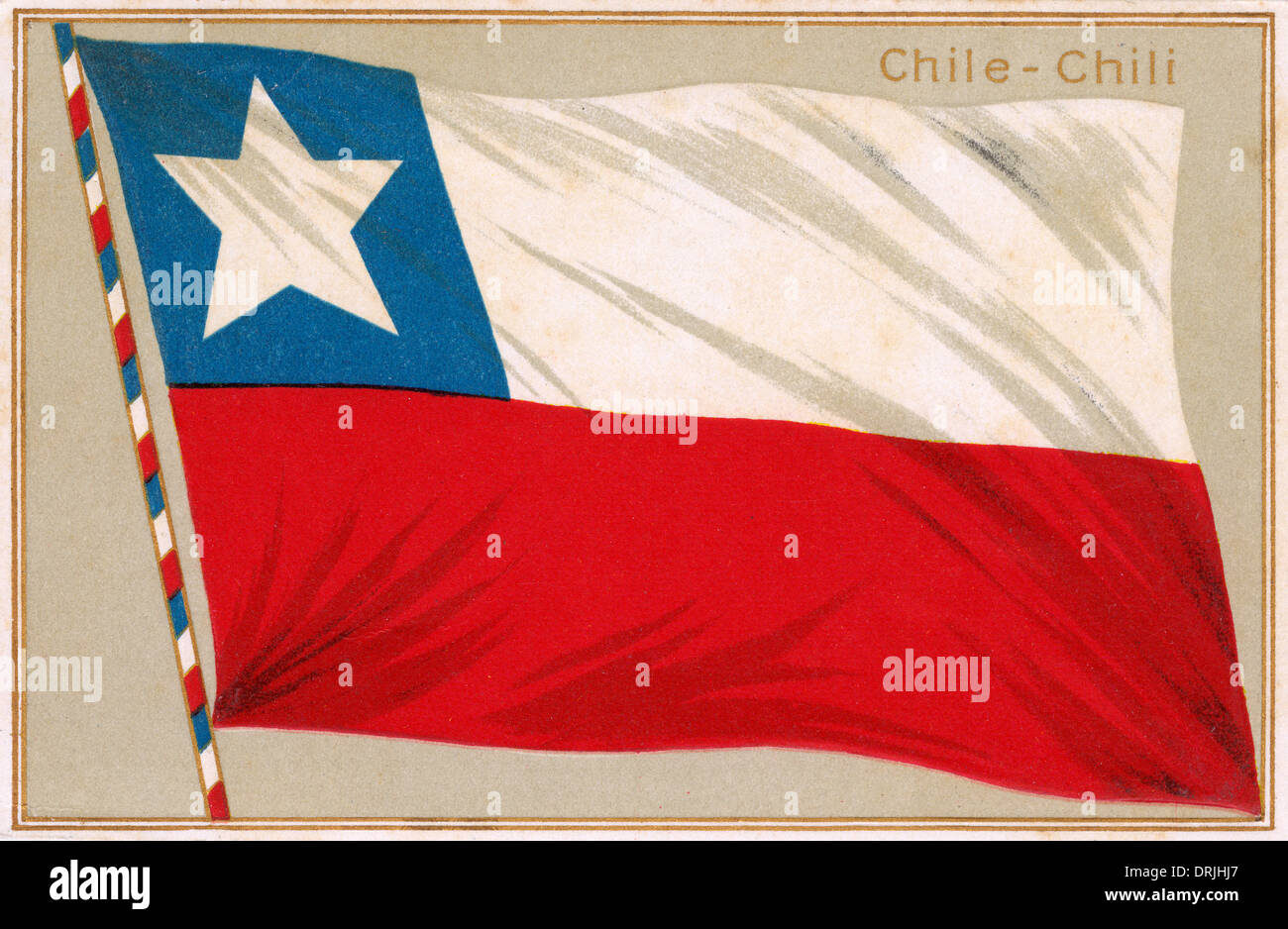 Cileno bandiera nazionale Foto Stock