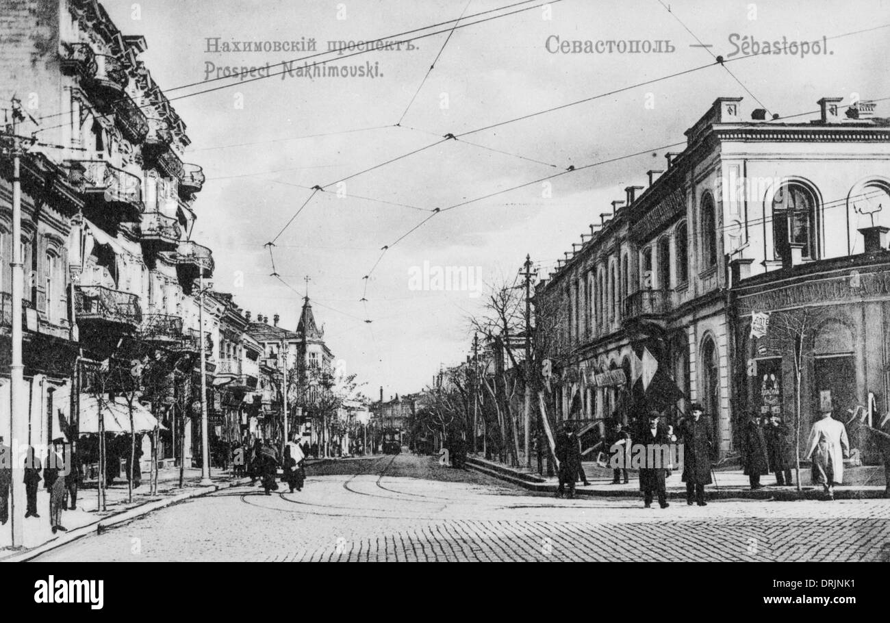 Prospettiva Nakhimovsky a Sebastopoli, Ucraina. Foto Stock