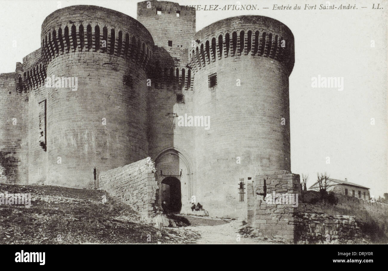 Gateway per il Fort Saint Andre - Villeneuve-les-Avignon, Fr Foto Stock