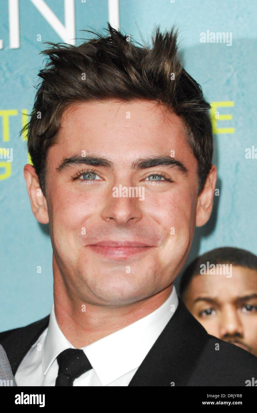 Los Angeles, CA, Stati Uniti d'America. 27 gennaio, 2014. Zac Effron presso gli arrivi per quel momento inopportuno Premiere, Regal Cinemas LA LIVE Stadium 14, Los Angeles, CA. 27 gennaio 2014. Credito: Elizabeth Goodenough/Everett raccolta/Alamy Live News Foto Stock