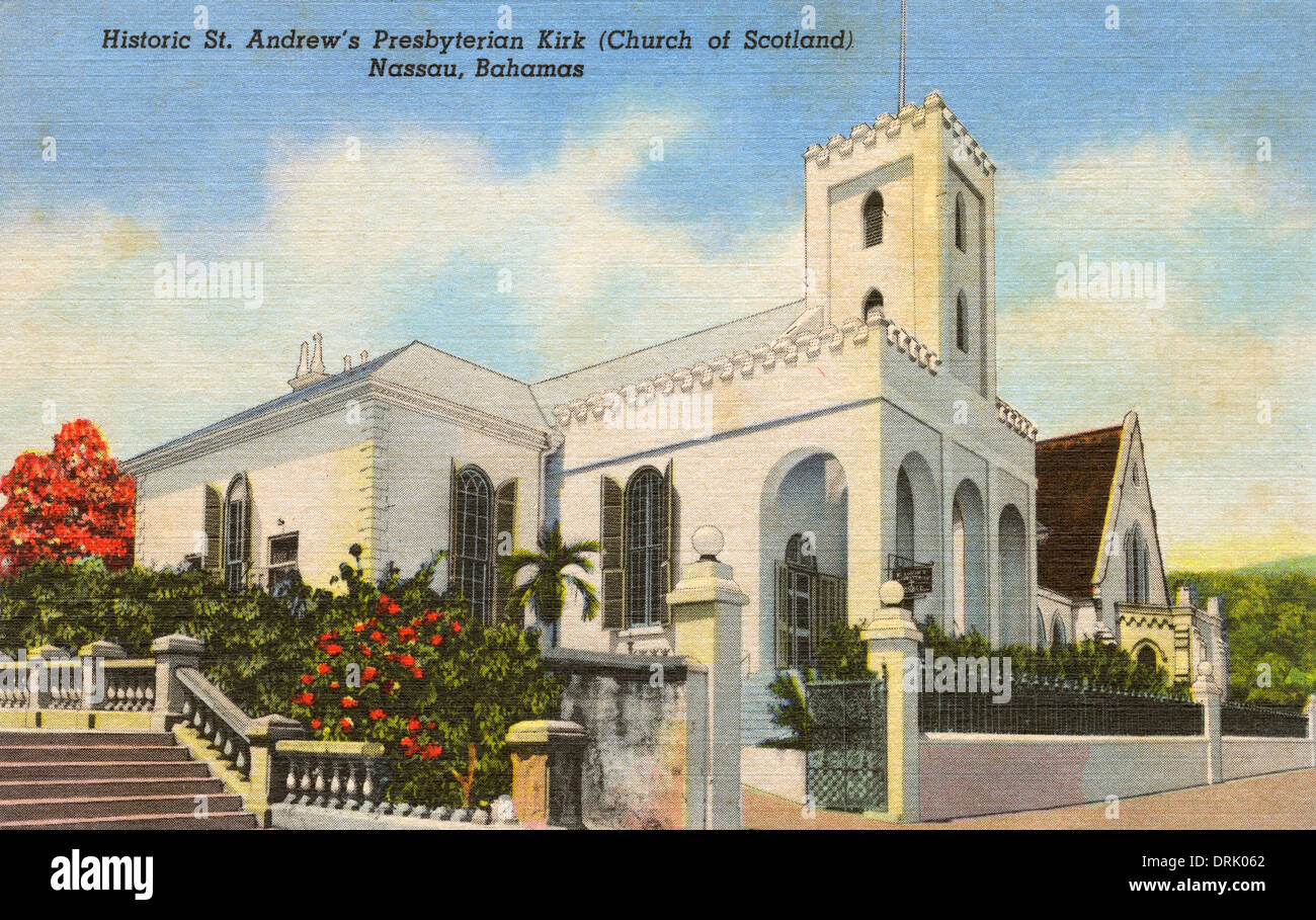 St Andrews Presbyterian Kirk, Nassau, Bahamas Foto Stock