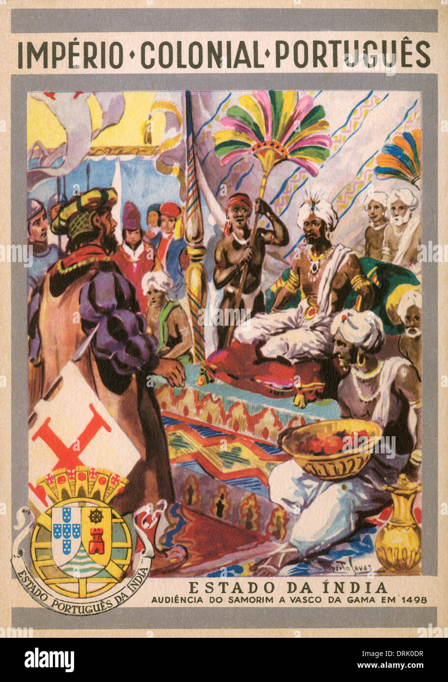 Vasco da Gama in India Foto Stock