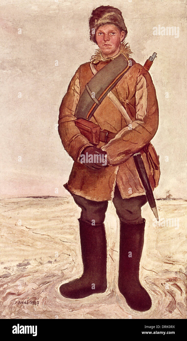 Soldier of Czech Volunteer Corps, Siberia, WW1 Foto Stock